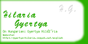 hilaria gyertya business card